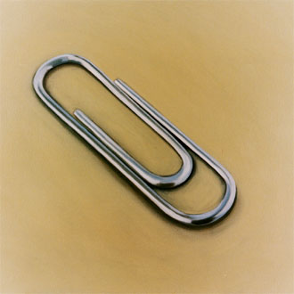 Metal clip, painting by Teresa Dias Coelho