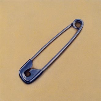 Safety pin, painting by Teresa Dias Coelho